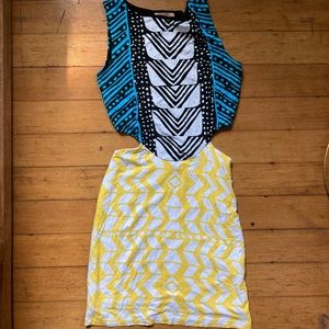 Mara Hoffman printed cut out dress